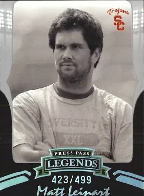 2006 Press Pass Legends Silver Football Card #S49B Matt Leinart B&W /499 • $1.49