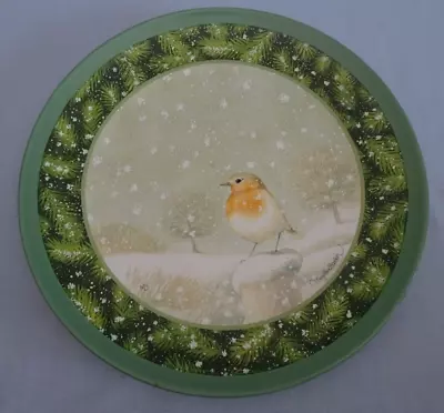 Vintage Hallmark Marjolein Bastin Natures Sketchbook Winter Bird Scene On Plate  • $10.89