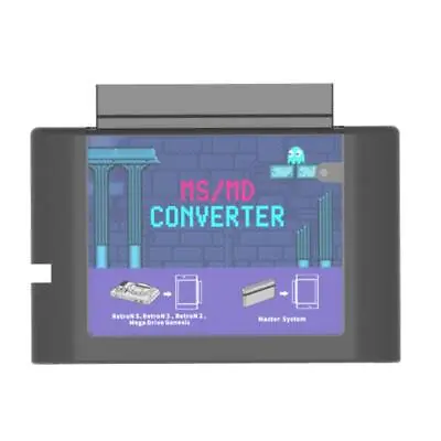 MS To MD Game Card Converter Game Video Cassette For Master System For Megedrive • £19.27