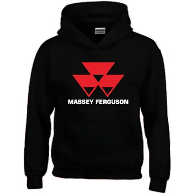 Massey Ferguson Tractor Logo Men's Black Hoodie Sweatshirt Size S-3XL • $39.89