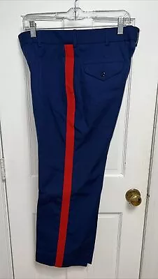 USMC U.S. Marine Corps Dress Blues Trousers Size 33 Short Actual 33 X 27.5 • $29.99