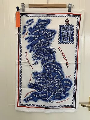 Emma Bridgewater Britain’s Counties Map Tea Towel - BNWT • £9.99