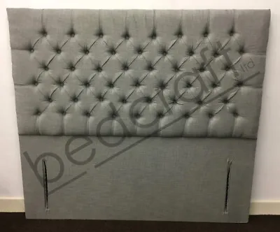 CHESTERFIELD FLOORSTANDING DIVAN HEADBOARD | Deep Buttoned Fabric Upholstery • £99.99