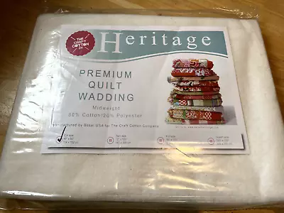 Heritage Premium Quilt Wadding Cot Size 45x 60 Inches Cotton/poly • £15