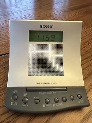 Vintage Sony Alarm Clock AM/FM Radio Digital Display  ICF-703  Tested • $15
