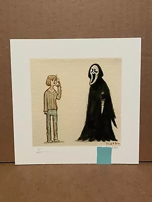 Scream Scott C Great Showdown Art Print 5x5 Drew Barrymore Ghostface Mint OOP • $69.99