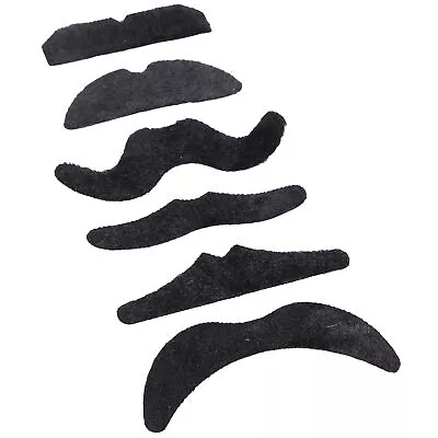 6PCS Fake Mustache Beard Costume Mustache Fake Beard Funny False Mustache Self • £3.02