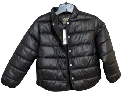 Zara Lightweight Girls Black Puffer Quilted Jacket Size 9-10 NWT • $26.99