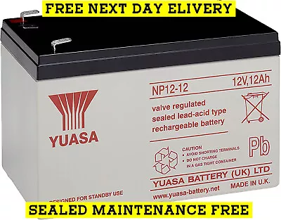 Yuasa NP12-12 - 12 Volt 12ah As 14ah Battery For Kids Electric Toy Car/ Scooter • £45.07