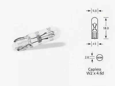 6 Volt 1 Watt Capless Wedge Classic Car Dash Lamp Bulb 284 (Box Of 10) • $11.80