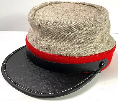 Civil War Csa Confederate Jean Wool Artillery Kepi Forage Cap Hat-medium • $29.56