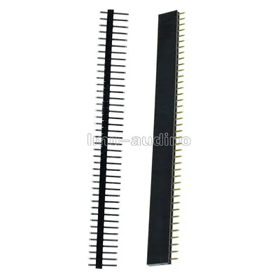 $1.30 • Buy 2.54mm 40pin Header Socket Single Row Strip Male & Female PCB Connector