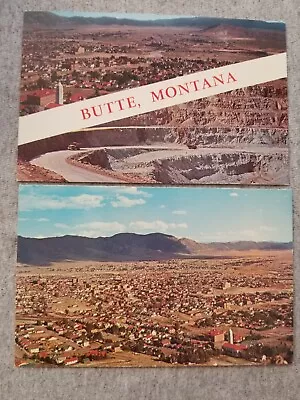 Butte Montana Air View Of The Flat & Multiview Open Pit Mine 2 Vtg Postcards • $6.49