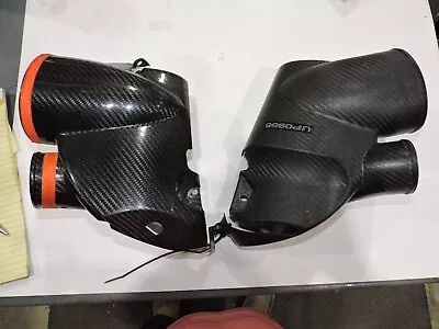 Hendrick Carbon Fiber Spindle Ducts 3  / 4  Outlets Nascar Late Model Pair • $69