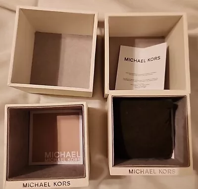 2 White Authentic Michael Kors Watch BOX With Pillow And 1 Without Pillow • $15