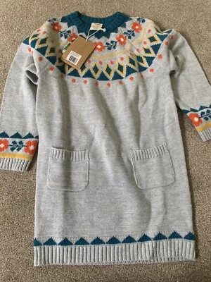 £11.50 • Buy BNWT Frugi Girls Fairisle Jumper Dress 5-6 Years Organic