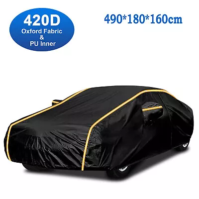 Full Car Cover Waterproof All Weather Protection Rain Dust Resistant W/ Zipper • $32.99