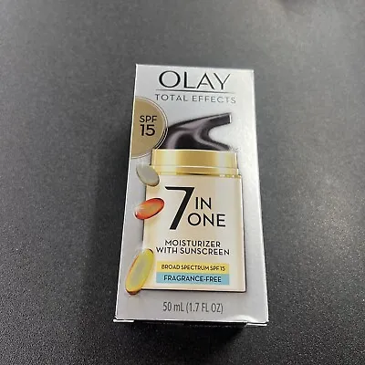 Olay Total Effects 7 In One SPF 15 Fragrance Free Moisturizer & Sunscreen 1.7Oz • $15.90