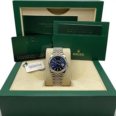 Rolex Datejust 36mm 126200 Jubilee Steel Blue Dial Automatic Watch B&P 2023 • $16693.05