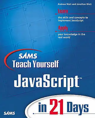 £3.58 • Buy Simon, Jinjer : Sams Teach Yourself JavaScript In 21 Day FREE Shipping, Save £s