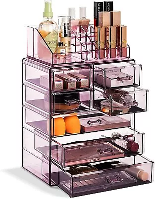 Sorbus Acrylic Cosmetic Makeup And Jewelry Storage Case Display - Purple • $35.99