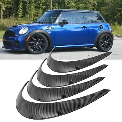For Mini Cooper R53 R56 Fender Flares Flexible Wide Body Kit Wheel Arches Carbon • $99.85