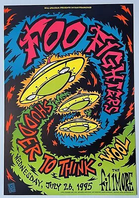 Foo Fighters Concert Poster 1995 F-195 Fillmore • $113.75