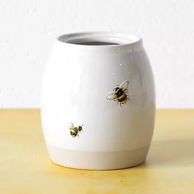 £20.99 • Buy Bumble Bee Utensil Pot Ceramic Holder Jar Cutlery Caddy Kitchen Accessories Gift