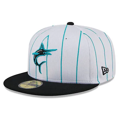 Men's New Era  White Miami Marlins 2024 Batting Practice 59FIFTY Fitted Hat • $44.99