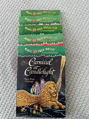 Magic Tree House Books Lot Books #37 #39 #44 #45 And Carnival At Candlelight • $15