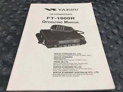 Yaesu FT-1900R Transceiver Instruction Manual Operating Guide • $12.50