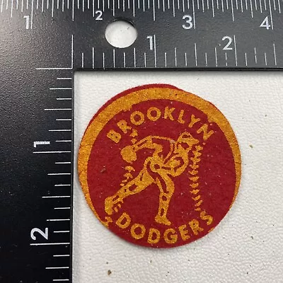 Vtg C 1950s BROOKLYN DODGERS Pitcher Red Felt Patch (As-Is-Off-Center) 23RA • $11.04