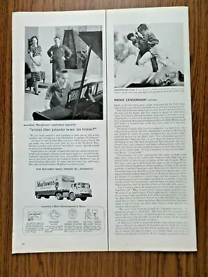 1960 Mayflower Moving Transit Company Ad Even The Piano Was In Tune After Move • $2