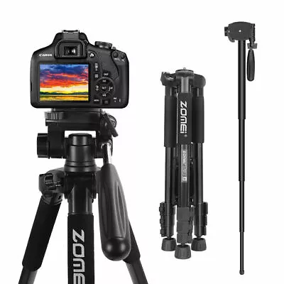 ZOMEI Q222 Lightweight Aluminum Tripod Monopod Portable Travel Camera Stand  • $39.99