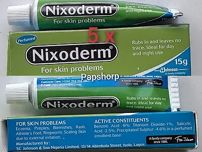 £15 • Buy 5 X Nixoderm For Skin Problems Eczema Pimples Blemishes Rash Ringworm 15g X 5