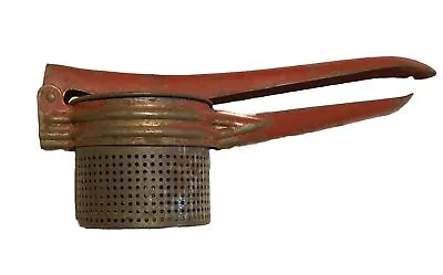 Vintage Potato Masher / Ricer Metal With Red Handle Kitchen Utensil • $5.60