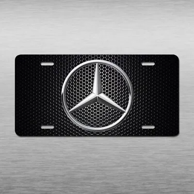 Black Mercedes Plate Vehicle License Plate Auto Car Tag Grill C E S GLE CLASS • $13.79