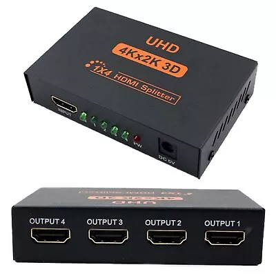 4K HDMI Switch Switcher 4 Port Splitter Hub IR Remote For HDTV PS3 4 In 1 Out UK • £6.34