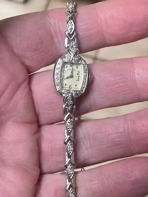 Vintage Ladies 14k Gold Case & Bracelet Diamonds Hamilton Watch Manual Runs • $122.59