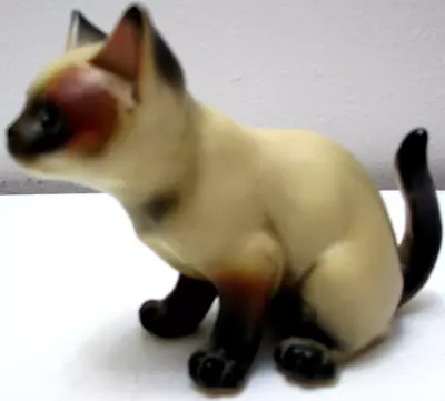 Vintage Enesco Japan Sitting Cat Figurine E2418 Porcelain Ceramic 4  Tall • $23.24