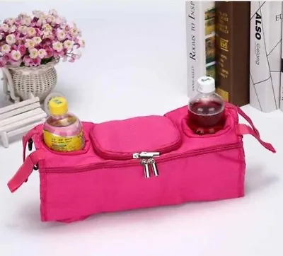 NEW PINK Mountain Buggy Baby Child Stroller Cup Holder Organizer Wipes Diaper • $15.99
