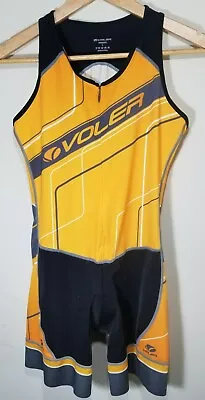 Voler Women's Cycling Bib Yellow Black Size Large Sleeveless Zip • $23.99