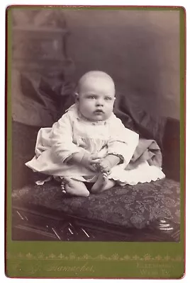 INTENSE BABY Ellensburg Washington Territory Cabinet Card VINTAGE 1890 PHOTO • $14.95