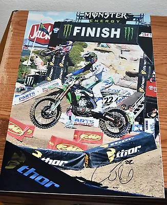 CHAD REED MID AIR SIGNED 12x18 ACTION PHOTO- COA - ELI TOMAC COOPER WEBB • $44.50