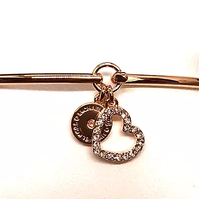 MICHAEL KORS Rose Gold Tone Bangle Bracelet With Dangle Charms • $14