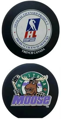 Manitoba Moose Vintage Official Ihl Hockey Puck Trench Canada - Slovakia  • $39.99