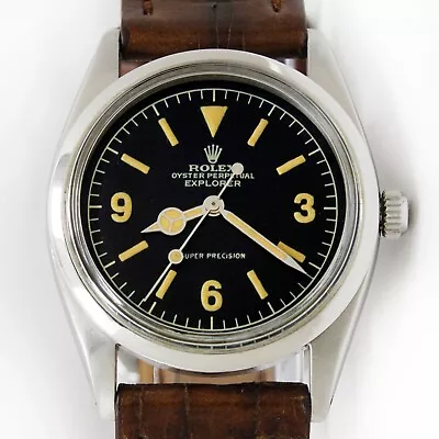 Rolex Explorer 5504 Super Precision Automatic  36mm Black Dial Vintage Watch • $12499