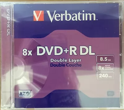 Verbatim DataLifePlus (Azo) DVD+R DL 8.5GB Jewel Case Singles 8x • $19.50