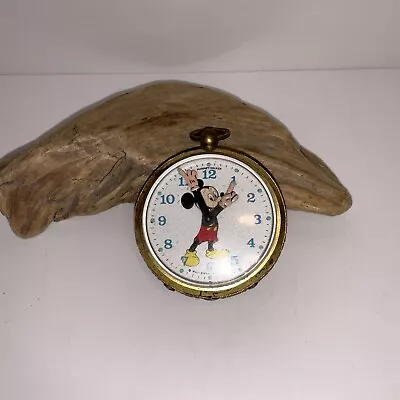 MICKEY MOUSE PHINNEY WALKER RED TRAVELING Disney ALARM CLOCK RARE ! • $44.89