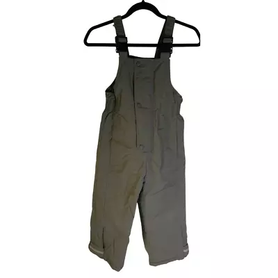 Hanna Andersson Insulated Snow Overalls Size 120 6 - 7 Dark Gray Nylon Snow Bib • $29.99